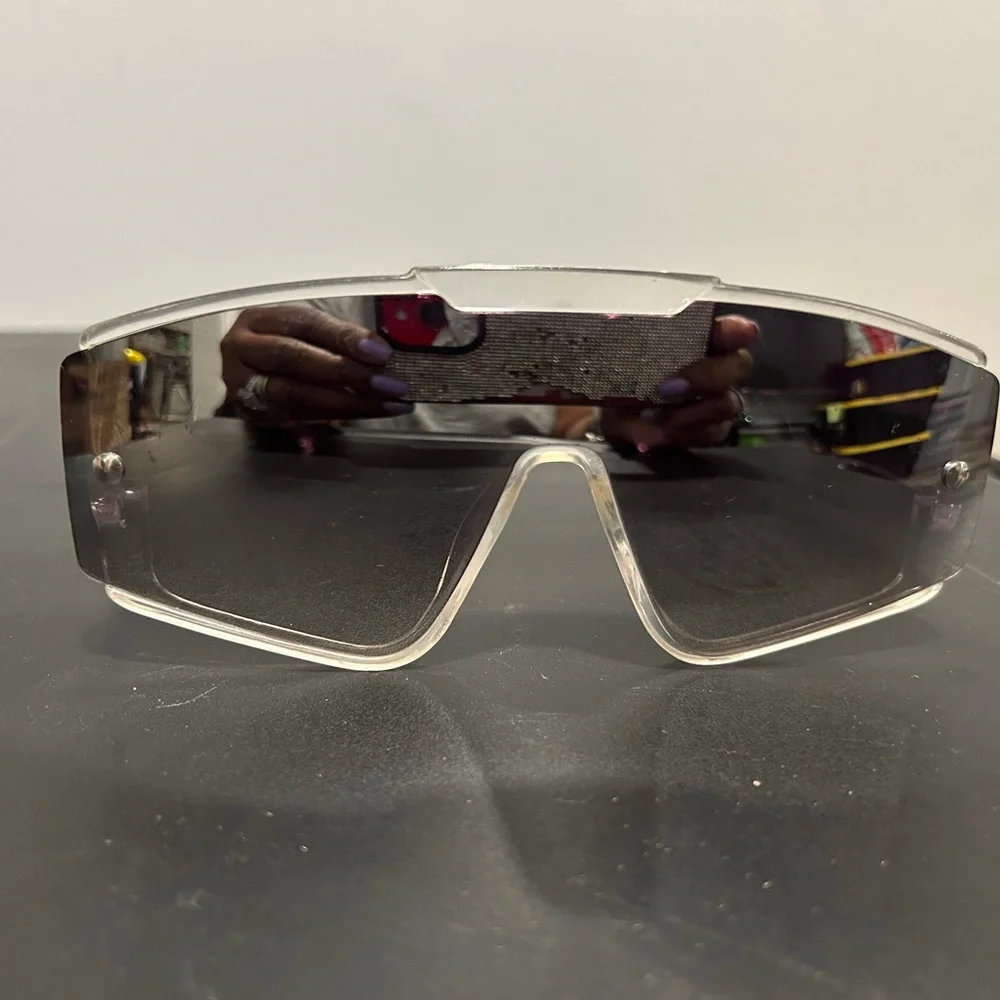 Stylish Black and Silver Wearable Tech Glasses